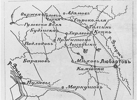 Район сражения 6 июня 1831 года у селения Будзиска