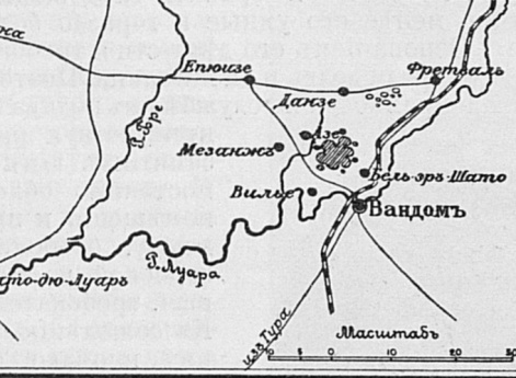 Район Вандомского боя 31 декабря 1870 года