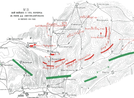 Бой войск II Сибирского корпуса в районе дернвень Хаматань-Вайтхошань 30 сентября 1904 года