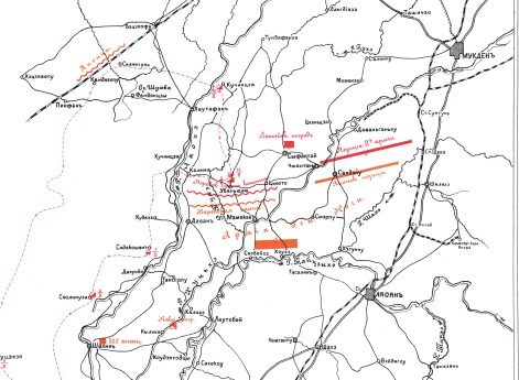 Схема к набегу полковника Гилленшмидта на Хайченский мост