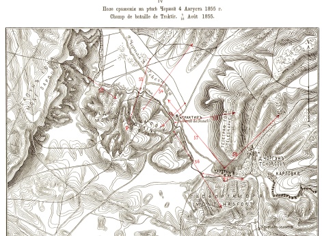 Поле сражения на реке Черной 4 августа 1855 года