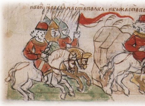 Поход Ярослава Владимировича на Святополка Владимировича и бегство последнего к печенегАмосов А. А. О пространственном построении миниатюр Радзивиловской летописи // Общественное сознание, книжность, литература периода феодализма. К 60-летию со дня рожден