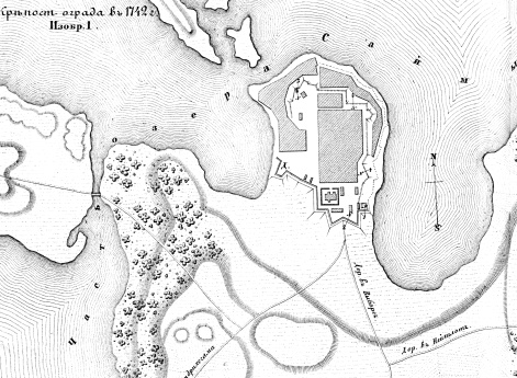 Вильманстранд. Крепостная ограда в 1742 году
