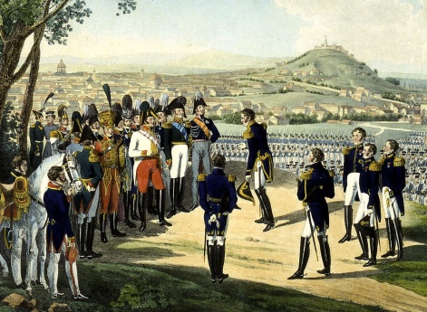 Кульминация правления Александра I: маршал Мармон вручает ключи от Парижа российскому императору