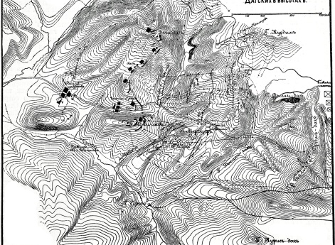 План сражения 4 (16) июня 1877 года на Драм-Дагских высотах