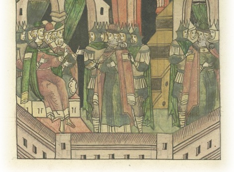 Князь Олег Иванович Рязанский прогоняет с Рязанского княжения князя Владимира Дмитриевича Пронского и снова садится на него сам.