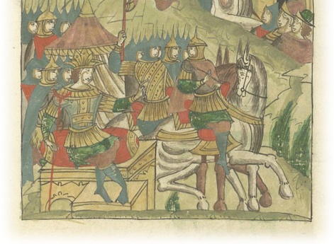 Царь Темир-Аксак выступает против царя Дигмана и захватывает его землю.