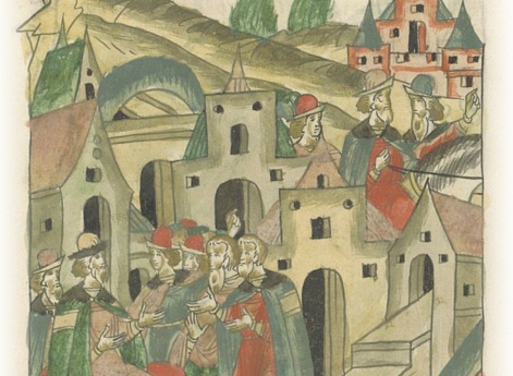 Великий князь Иван Васильевич отпускает в Литву послов Василия Китая и Федца Мансурова.