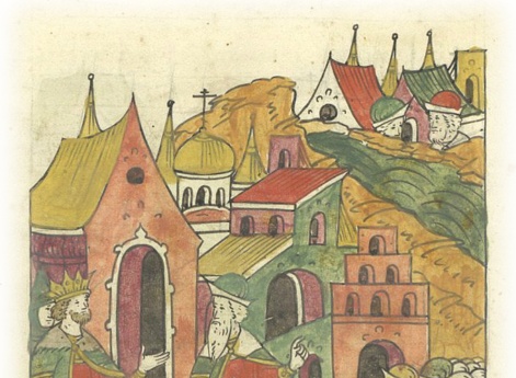 Черкасские атаманы с Гаврило Слепецким приводят с Днепра ногайских мурз Кипчакского улуса.