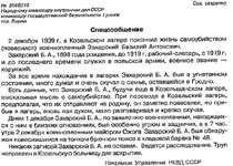 Спецсообщение о случае самоубийства польского военнопленного