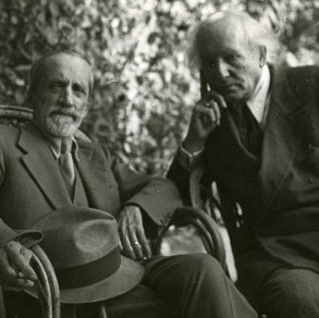 Мережковский встречается с итальянским министром иностранных дел Видау